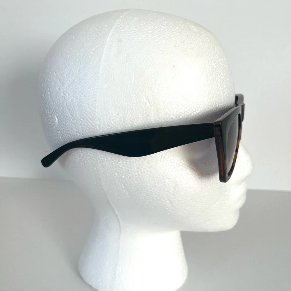 Square Cat Eye Black Tortoise Oversized Polarized Sunglasses Retro Boho UV400